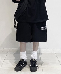 YACA（ヤーカ）の「Logo Print Sweat Half PT/ロゴプリントスウェットハーフパンツ【unisex item】（スウェットパンツ）」