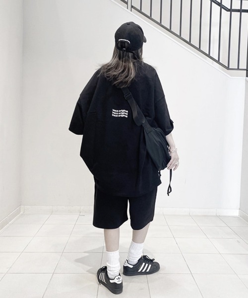 YACA(ヤーカ)の「Logo Print Sweat Half PT/ロゴプリントスウェットハーフパンツ【unisex item】(スウェットパンツ・レディース・アッシュグレー/ブラック/グレー・FREE/1/2)」の7枚目の写真