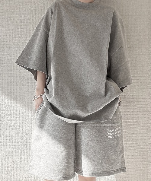 YACA(ヤーカ)の「Logo Print Sweat Half PT/ロゴプリントスウェットハーフパンツ【unisex item】(スウェットパンツ・レディース・アッシュグレー/ブラック/グレー・FREE/1/2)」の20枚目の写真