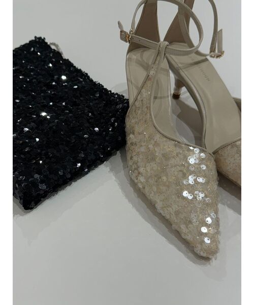 LAGUNAMOON(ラグナムーン)の「LADYスパンコールミニバッグ(ショルダーバッグ・レディース・ブラック/ベージュ・FREE)」の18枚目の写真