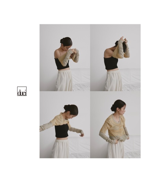 duei（デュイ）の「シアーレイヤードロングスリーブトップス（Tシャツ/カットソー・レディース・ブルー/オレンジ・FREE）」の12枚目の写真