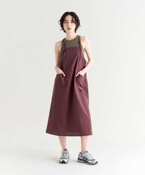 NANGA（ナンガ）の「DotAir CAMISOLE DRESS/ドットエアキャミソールドレス（ワンピース・レディース・プラム/ブラック系その他/ブルー・M/L/S）」の4枚目の写真