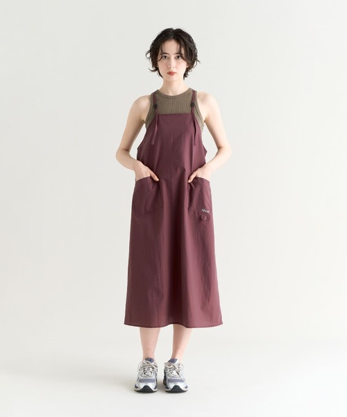 NANGA（ナンガ）の「DotAir CAMISOLE DRESS/ドットエアキャミソールドレス（ワンピース・レディース・プラム/ブラック系その他/ブルー・M/L/S）」の5枚目の写真