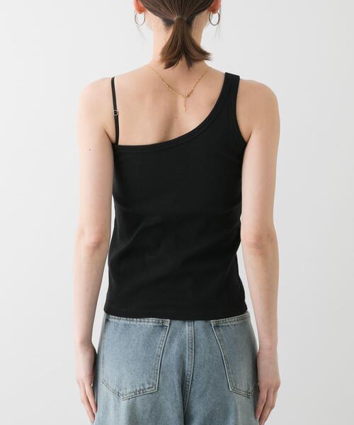 SENSE OF PLACE by URBAN RESEARCH（センスオブプレイスバイアーバンリサーチ）の「カップツキワンショルダータンクトップ（タンクトップ・レディース・ホワイト/ブラック/ブルー・ONE）」の20枚目の写真