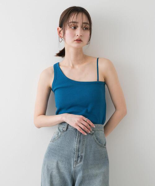 SENSE OF PLACE by URBAN RESEARCH（センスオブプレイスバイアーバンリサーチ）の「カップツキワンショルダータンクトップ（タンクトップ・レディース・ホワイト/ブラック/ブルー・ONE）」の16枚目の写真