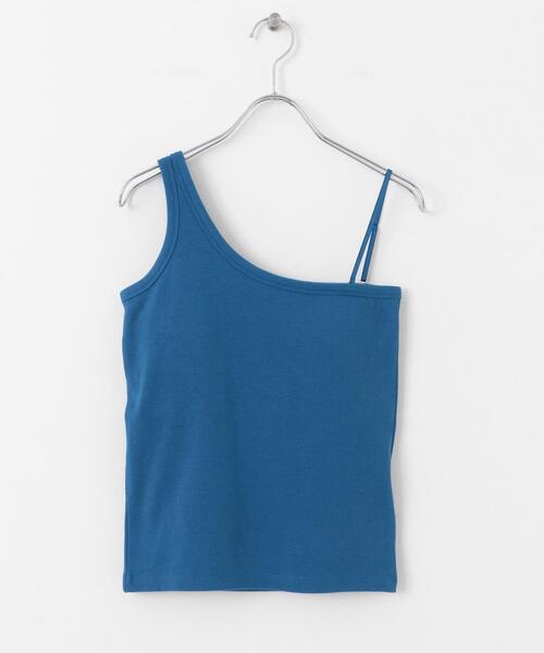 SENSE OF PLACE by URBAN RESEARCH（センスオブプレイスバイアーバンリサーチ）の「カップツキワンショルダータンクトップ（タンクトップ・レディース・ホワイト/ブラック/ブルー・ONE）」の9枚目の写真
