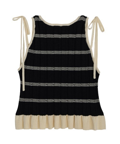 AMERI MEDI PURIPURI SHORT KNIT TOPネイビー新品 MEDI PURIPURI SHORT KNIT TOP（Tシャツ/カットソー）｜Ameri