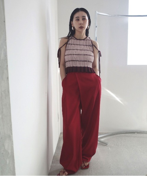 MEDI PURIPURI SHORT KNIT TOP（Tシャツ/カットソー）｜Ameri