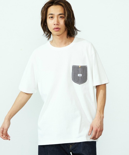 セール】Lee/リー デニムポケットTシャツ/半袖Tシャツ/ポケットT
