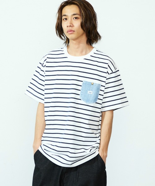 セール】Lee/リー デニムポケットTシャツ/半袖Tシャツ/ポケットT
