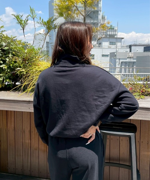 ROXY(ロキシー)の「BETWEEN NIGHT AND DA /ロキシーショート丈ジップアップスウェット(スウェット・レディース・ベージュ/グレー/ブラック・LARGE/MEDIUM)」の14枚目の写真