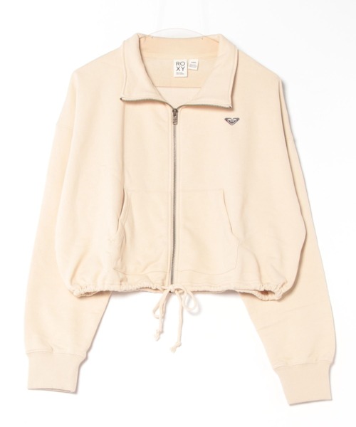 ROXY(ロキシー)の「BETWEEN NIGHT AND DA /ロキシーショート丈ジップアップスウェット(スウェット・レディース・ベージュ/グレー/ブラック・LARGE/MEDIUM)」の6枚目の写真