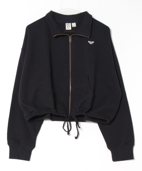 ROXY(ロキシー)の「BETWEEN NIGHT AND DA /ロキシーショート丈ジップアップスウェット(スウェット・レディース・ベージュ/グレー/ブラック・LARGE/MEDIUM)」の4枚目の写真