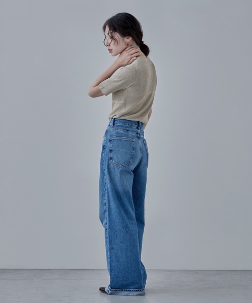 etoll.（エトル）の「ミックスニットビスチェライクプルオーバー（ニット/セーター・レディース・ベージュ/グリーン/ブラウン/ブラック・FREE）」の7枚目の写真