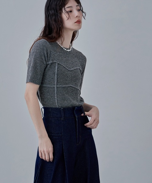 etoll.（エトル）の「ミックスニットビスチェライクプルオーバー（ニット/セーター・レディース・ベージュ/グリーン/ブラウン/ブラック・FREE）」の16枚目の写真