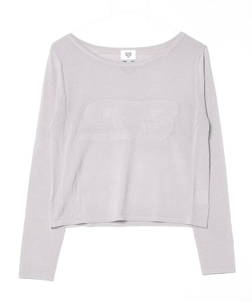 HTH（エイチティーエイチ）の「see through knit（ニット/セーター・レディース・アクア/オレンジ/アッシュ・フリー）」の2枚目の写真