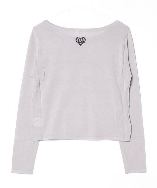 HTH（エイチティーエイチ）の「see through knit（ニット/セーター・レディース・アクア/オレンジ/アッシュ・フリー）」の5枚目の写真