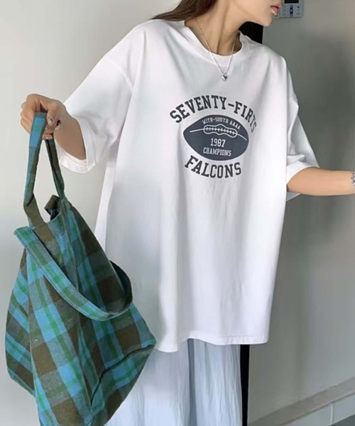 aimoha(アイモハ)の「レトロプリントTシャツ (SS)(Tシャツ/カットソー・レディース・ホワイト/ベージュ/ブラック/グリーン/チョコ・FREE)」の8枚目の写真