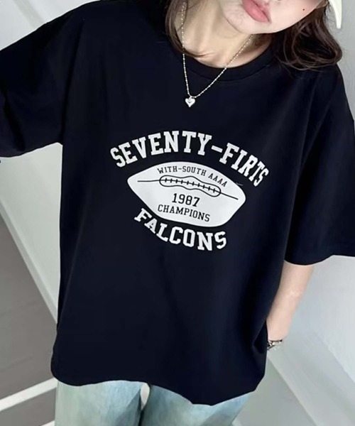 aimoha(アイモハ)の「レトロプリントTシャツ (SS)(Tシャツ/カットソー・レディース・ホワイト/ベージュ/ブラック/グリーン/チョコ・FREE)」の16枚目の写真