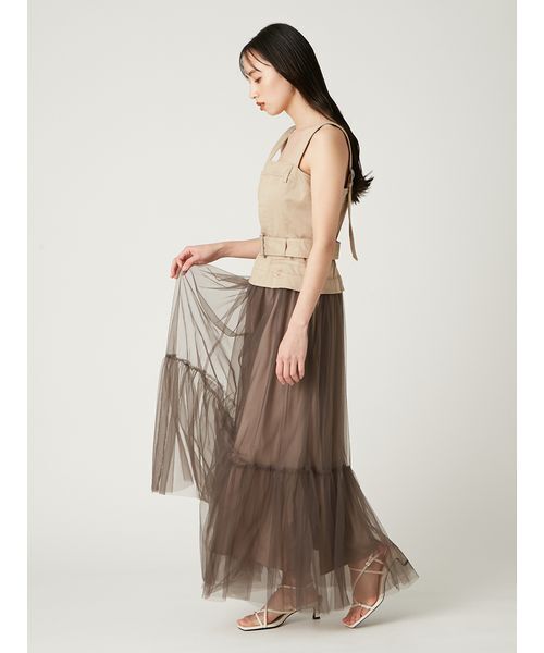 FRAY ID ベージュチュールドレス 楽天市場】【SALE／45%OFF】チュール&レースドレス FRAY I.D