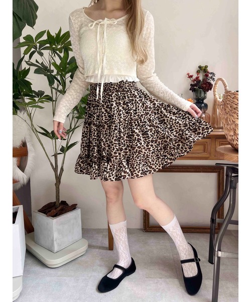 PHILLY（フィリー）の「【PHILLY】レオパードティアードミニスカート（スカート・レディース・グレー/ブラウン・FREE）」の11枚目の写真