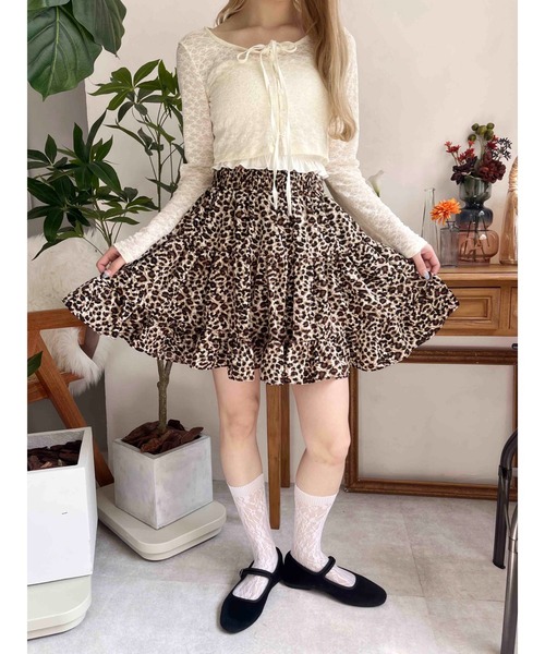 PHILLY（フィリー）の「【PHILLY】レオパードティアードミニスカート（スカート・レディース・グレー/ブラウン・FREE）」の12枚目の写真