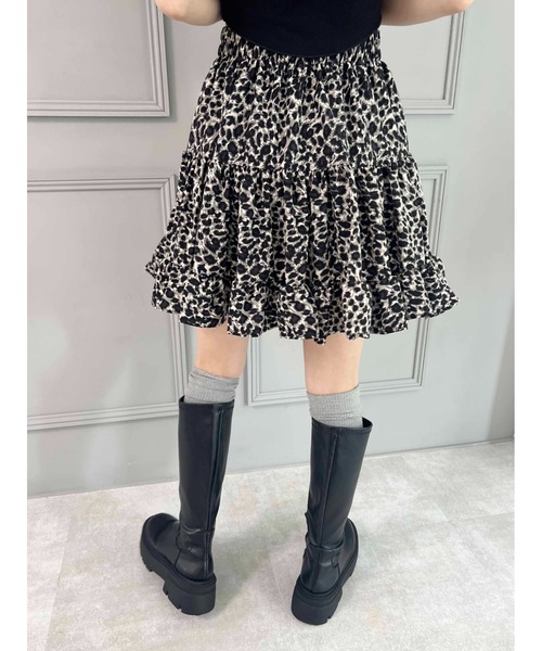 PHILLY（フィリー）の「【PHILLY】レオパードティアードミニスカート（スカート・レディース・グレー/ブラウン・FREE）」の4枚目の写真