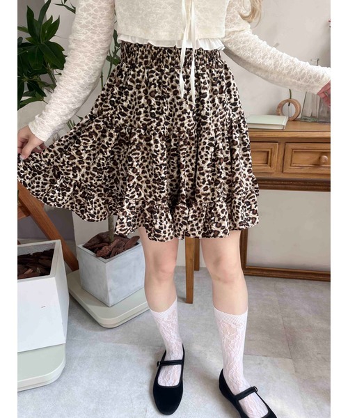 PHILLY（フィリー）の「【PHILLY】レオパードティアードミニスカート（スカート・レディース・グレー/ブラウン・FREE）」の6枚目の写真