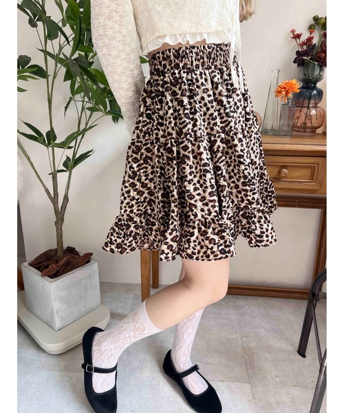 PHILLY（フィリー）の「【PHILLY】レオパードティアードミニスカート（スカート・レディース・グレー/ブラウン・FREE）」の8枚目の写真