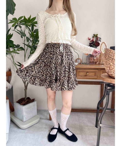 PHILLY（フィリー）の「【PHILLY】レオパードティアードミニスカート（スカート・レディース・グレー/ブラウン・FREE）」の9枚目の写真