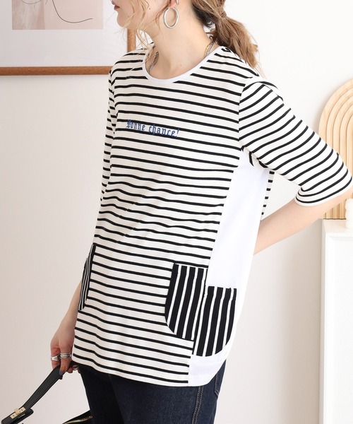 ブローディア BRODIAEA ツルサラコットンシリーズ メッシュ切り替えロゴプリント半袖Tシャツ （ネイビー） ブローディア BRODIAEA ツルサラコットンシリーズ メッシュ