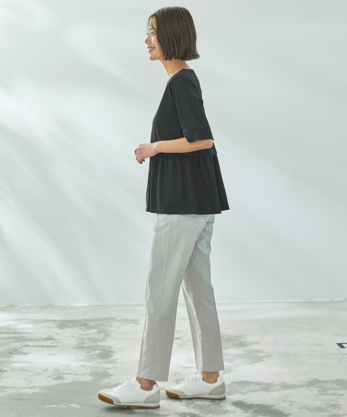 Arnold Palmer（アーノルドパーマー）の「レイヤードスリーブ チュニック（チュニック・レディース・モスグリーン/ブラック/ライトベージュ・L/M/S）」の17枚目の写真