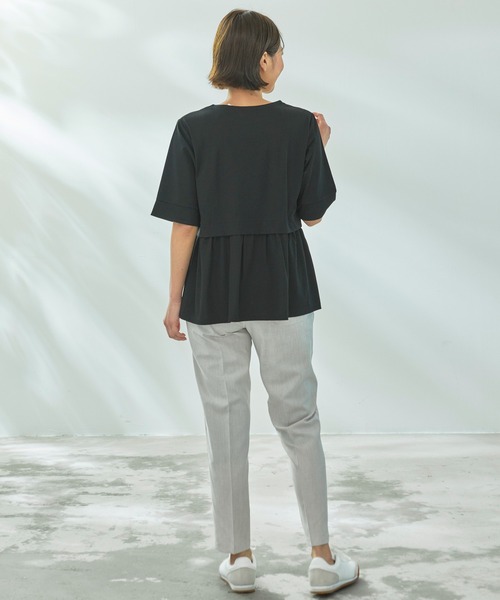 Arnold Palmer（アーノルドパーマー）の「レイヤードスリーブ チュニック（チュニック・レディース・モスグリーン/ブラック/ライトベージュ・L/M/S）」の18枚目の写真