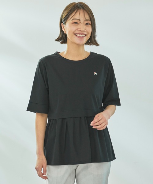 Arnold Palmer（アーノルドパーマー）の「レイヤードスリーブ チュニック（チュニック・レディース・モスグリーン/ブラック/ライトベージュ・L/M/S）」の19枚目の写真