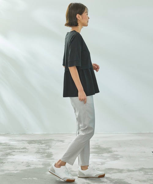 Arnold Palmer（アーノルドパーマー）の「レイヤードスリーブ チュニック（チュニック・レディース・モスグリーン/ブラック/ライトベージュ・L/M/S）」の20枚目の写真