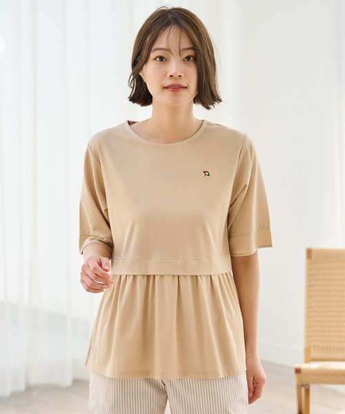 Arnold Palmer（アーノルドパーマー）の「レイヤードスリーブ チュニック（チュニック・レディース・モスグリーン/ブラック/ライトベージュ・L/M/S）」の21枚目の写真