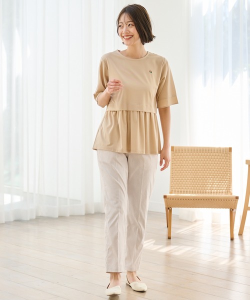 Arnold Palmer（アーノルドパーマー）の「レイヤードスリーブ チュニック（チュニック・レディース・モスグリーン/ブラック/ライトベージュ・L/M/S）」の22枚目の写真