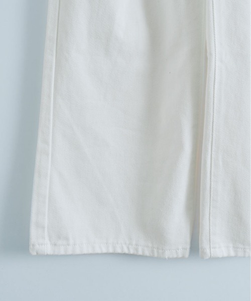 kirakiraShop(キラキラショップ)の「ハイウエスト ワイドレッグ デニムパンツ(デニムパンツ・レディース・ホワイト・S/M/L)」の12枚目の写真