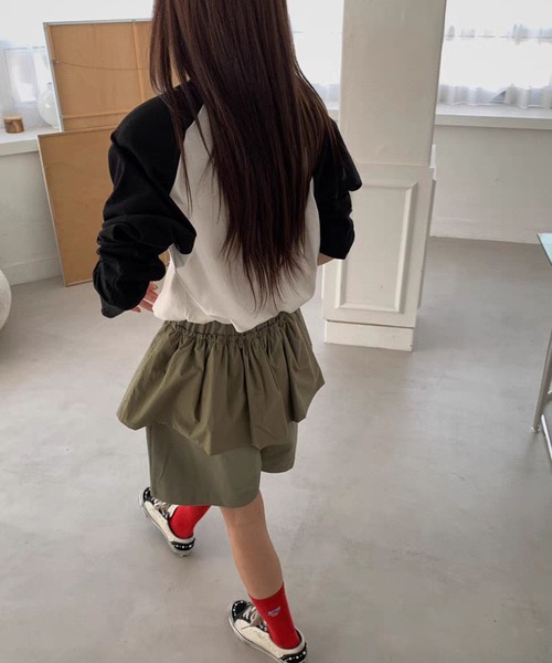 フリルウエストレイヤードショートパンツ/ハーフパンツ（その他