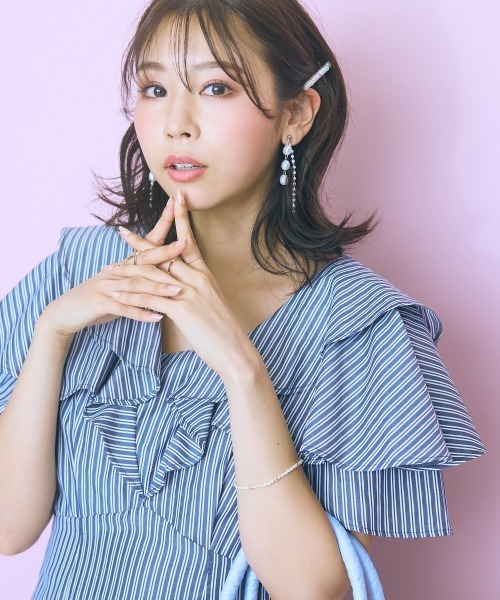 marun(マルン)の「<大きいサイズ>フリルデザインストライプワンピース marun(ワンピース・レディース・ブルー/ネイビー・4L/5L/L/LL/3L)」の19枚目の写真