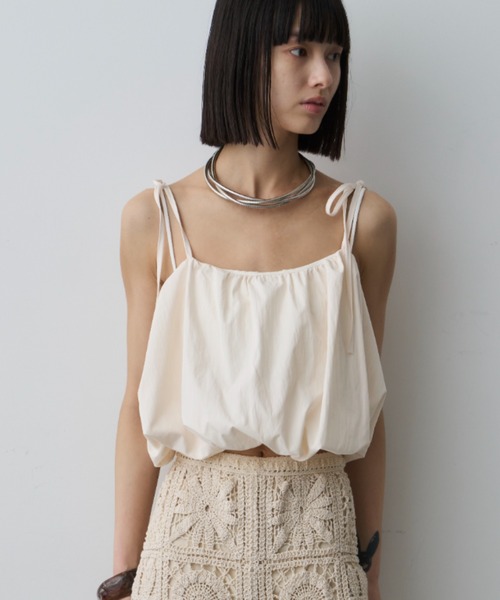 slobeiena バルーンキャミソール WEB/一部店舗限定》ribbon バルーンキャミ（シャツ／ブラウス