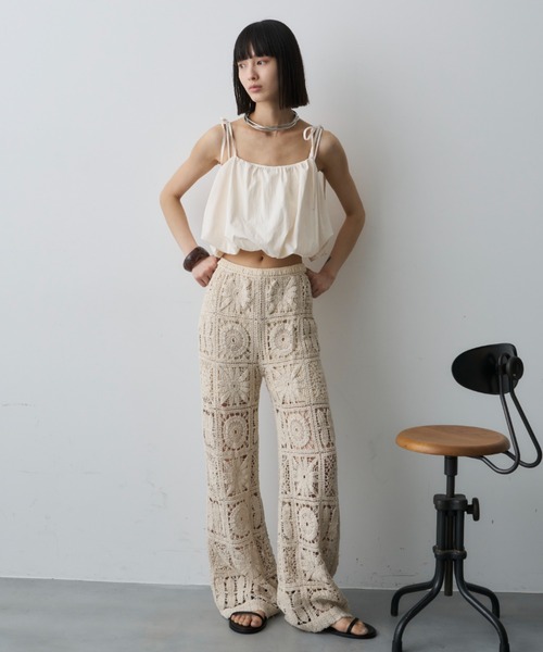 slobeiena バルーンキャミソール WEB/一部店舗限定》ribbon バルーンキャミ（シャツ／ブラウス
