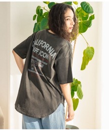 anap mimpi（アナップミンピ）の「ピグメント 加工 カットオフ CALIFORNIA ロゴ Tシャツ（Tシャツ/カットソー）」