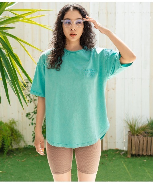 anap mimpi（アナップミンピ）の「ピグメント加工 カットオフ CALIFORNIA ロゴ Tシャツ（Tシャツ/カットソー・レディース・ブラック/グリーン/イエロー・FREE）」の15枚目の写真