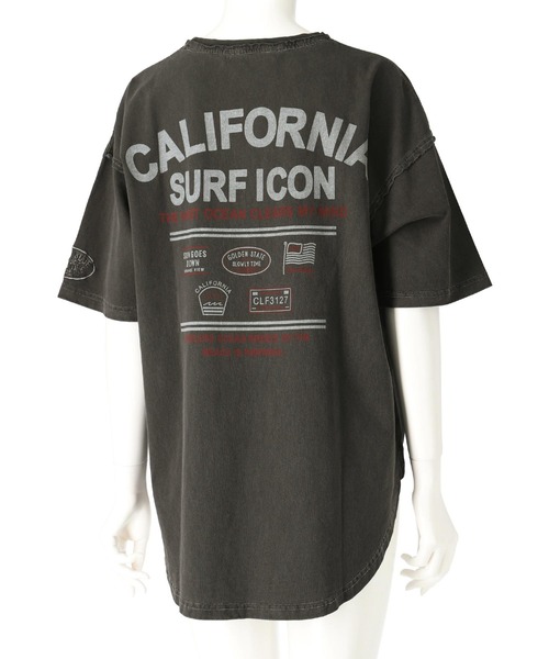 anap mimpi（アナップミンピ）の「ピグメント 加工 カットオフ CALIFORNIA ロゴ Tシャツ（Tシャツ/カットソー・レディース・ブラック/グリーン/イエロー・FREE）」の12枚目の写真
