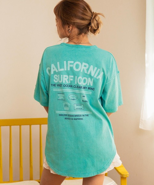 anap mimpi（アナップミンピ）の「ピグメント 加工 カットオフ CALIFORNIA ロゴ Tシャツ（Tシャツ/カットソー・レディース・ブラック/グリーン/イエロー・FREE）」の21枚目の写真