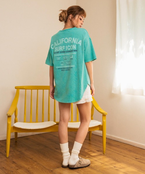 anap mimpi（アナップミンピ）の「ピグメント 加工 カットオフ CALIFORNIA ロゴ Tシャツ（Tシャツ/カットソー・レディース・ブラック/グリーン/イエロー・FREE）」の22枚目の写真