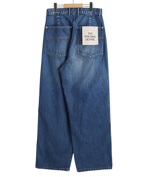 INSCRIRE（アンスクリア）の「INSCRIRE / アンスクリア：Denim Tuck Wide Pants：ID-PT22-M[STD]（デニムパンツ・メンズ・ブルー系その他・33/32）」の2枚目の写真