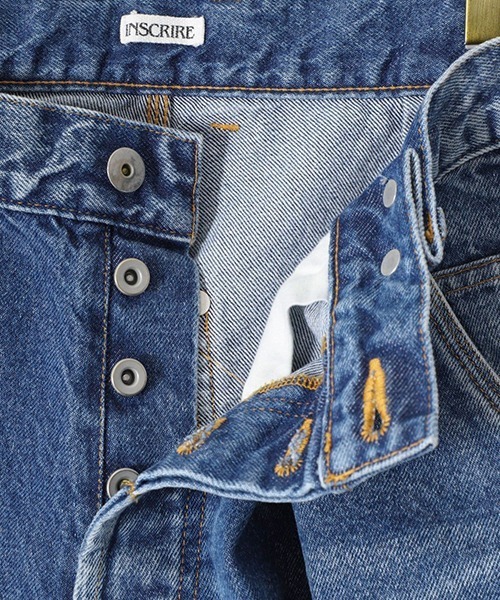 INSCRIRE（アンスクリア）の「INSCRIRE / アンスクリア：Denim Tuck Wide Pants：ID-PT22-M[STD]（デニムパンツ・メンズ・ブルー系その他・33/32）」の3枚目の写真