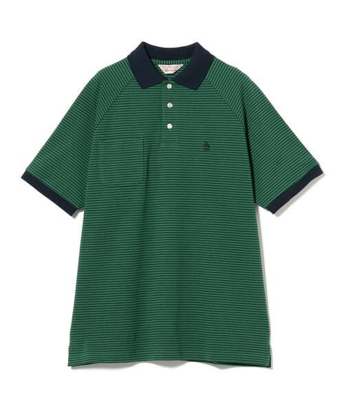 マンシングウェア ポロシャツ ゴルフウエア ボーダー ロゴ 刺繍 紺 セール】【別注】Munsingwear / Golf Polo Shirt Border